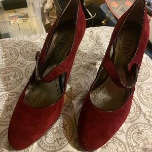 Women’s high heels, Franco Sarto, Bordeaux in color